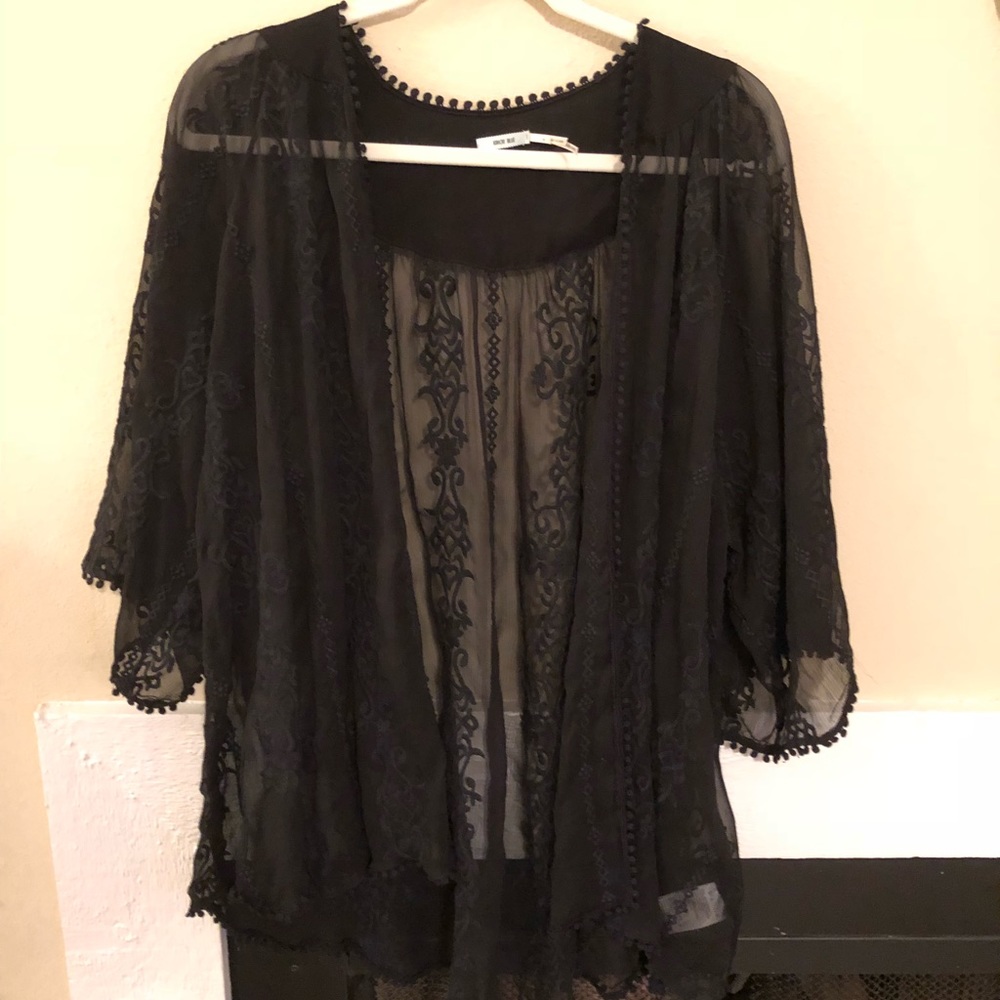 black sheer sweater